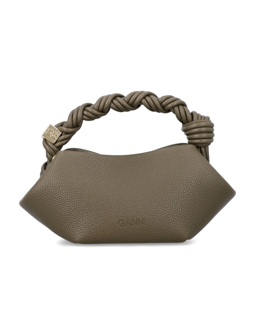Ganni Black Bou Mini Fabric Handbag