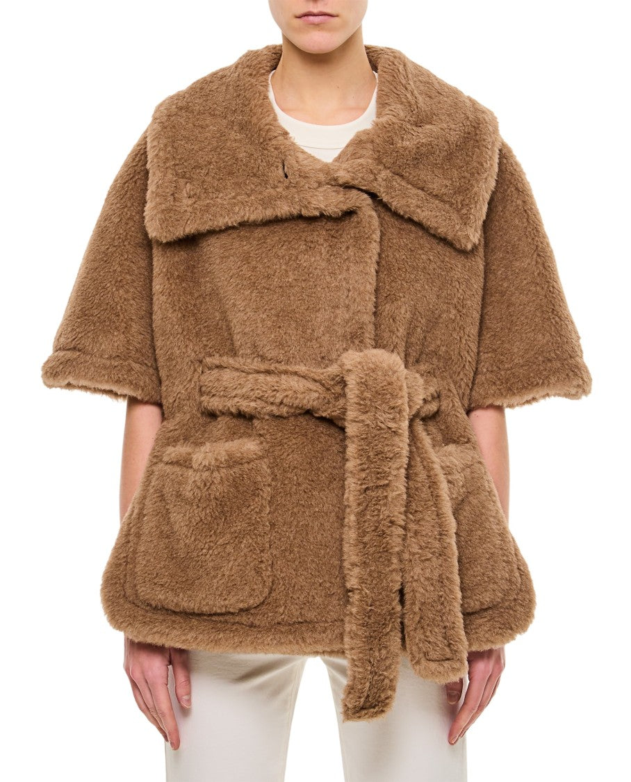 Max Mara Teddy Cape With Shawl Collar
