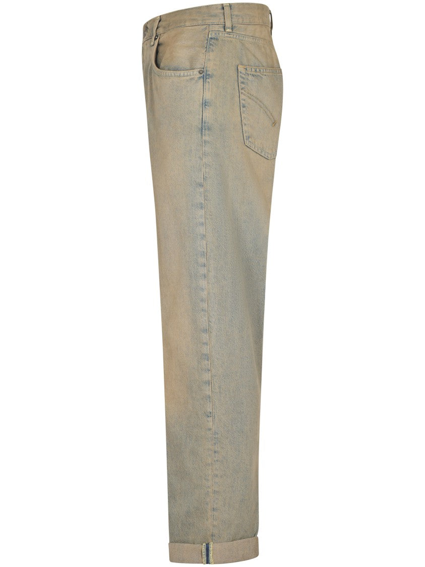 Dondup Relaxed Fit Trousers With Tapered Leg