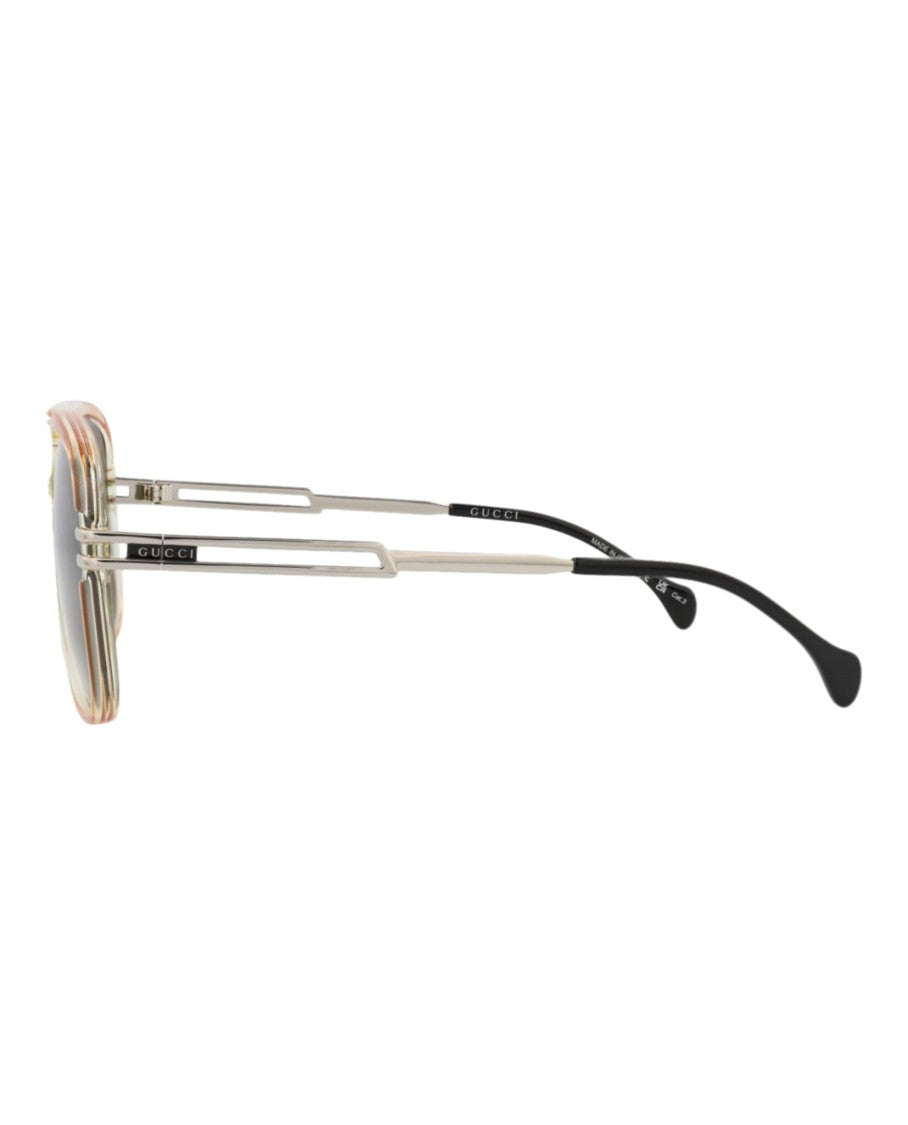 Gucci Aviator-Frame Acetate Sunglasses With Metal Temples