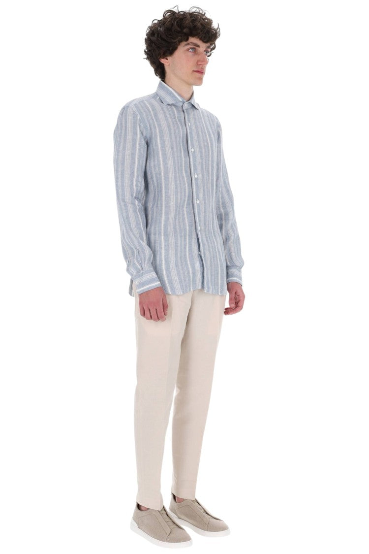 Barba Dandylife Textured Linen Casual Shirt