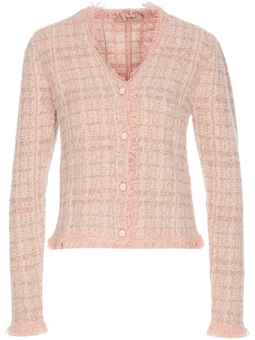 Twin-Set Light Pink Jacket With V-Neck