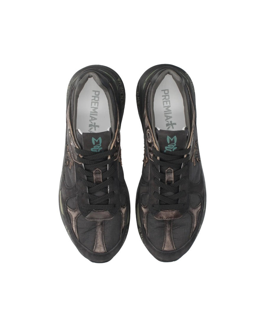 Premiata Black Mase Leather Sneakers