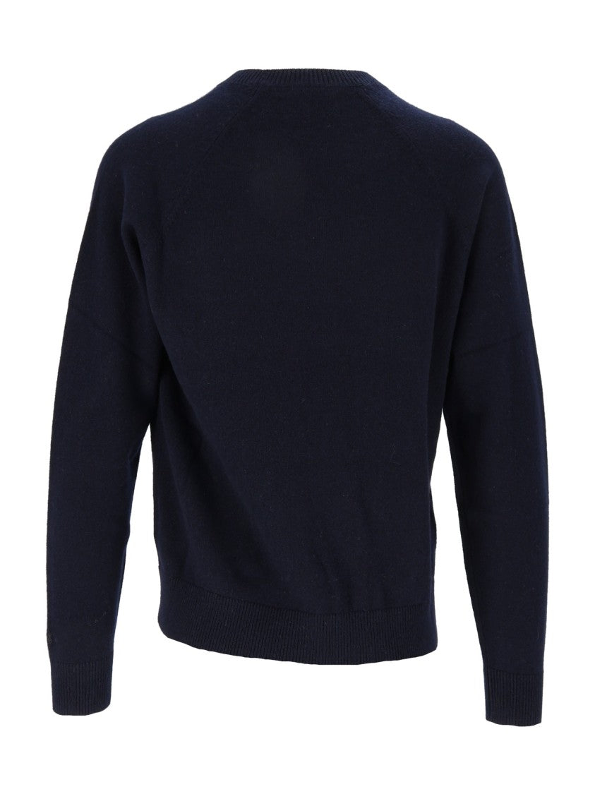 Mc2 Saint Barth Night Blue Delphine Relaxed Fit Cashmere Sweater