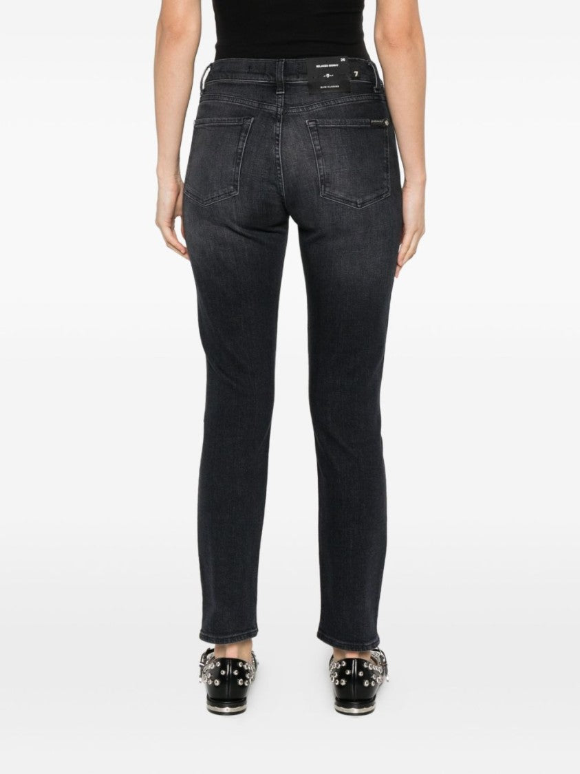 Seven Fitted Black Jeans