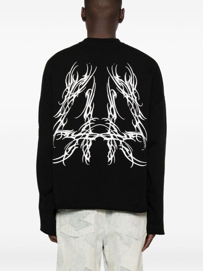 44 Label Group Relaxed-Fit Sweatshirt With Embroidered Logo And Graphic Prints