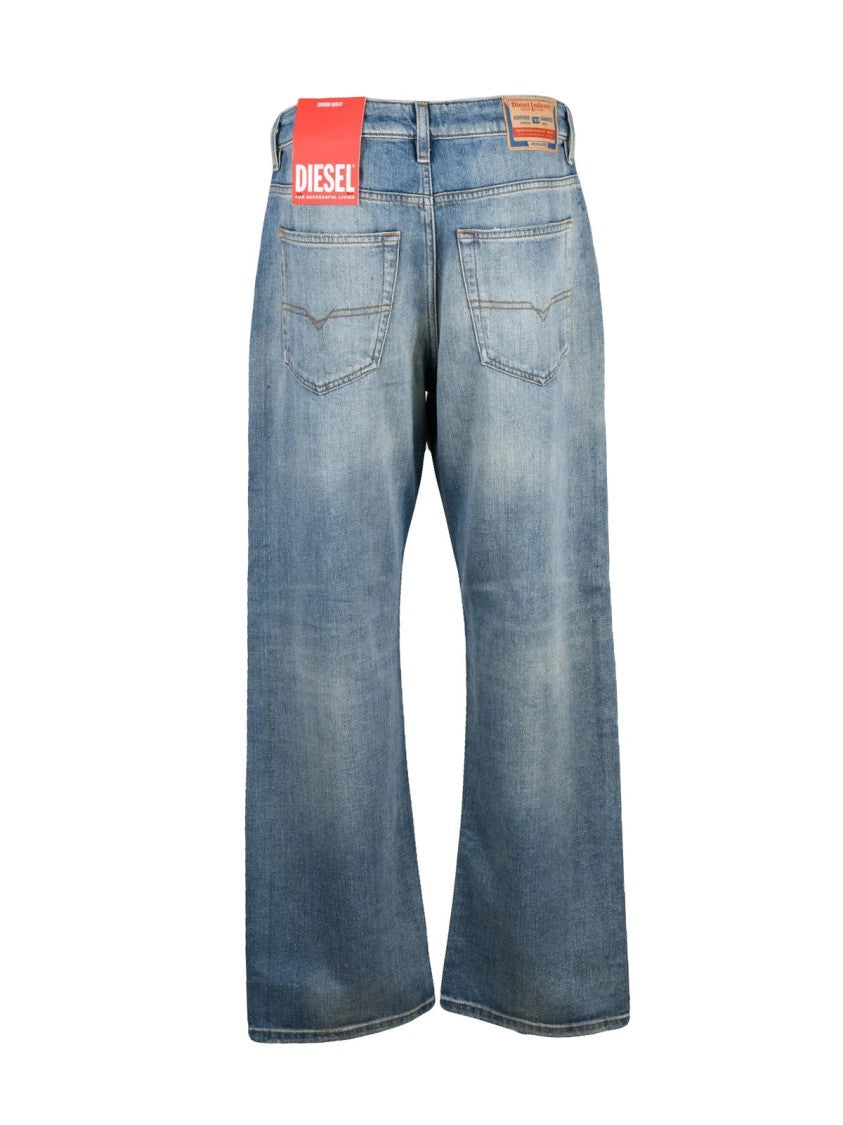 Diesel Light Blue Cotton D-Reggy Loose Jeans