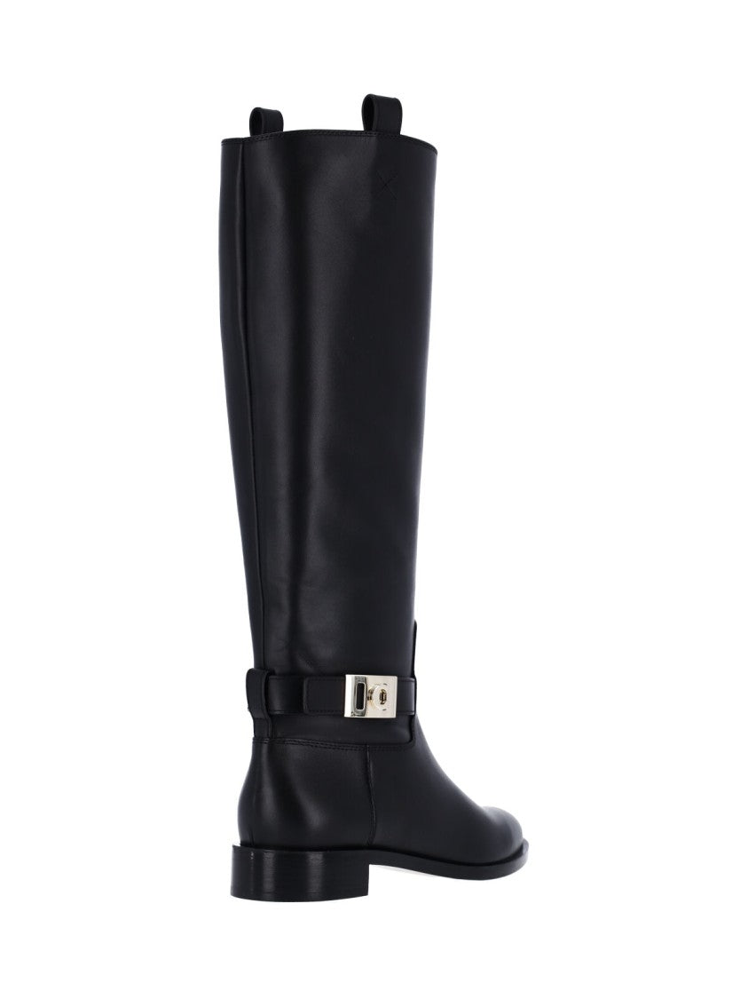 Ferragamo Black Hug Leather Boots