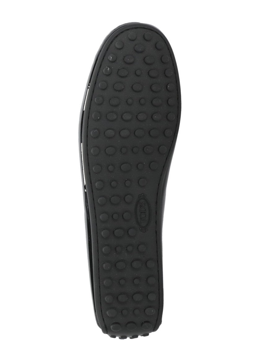 Tod's Black Embossed Logo Loafers