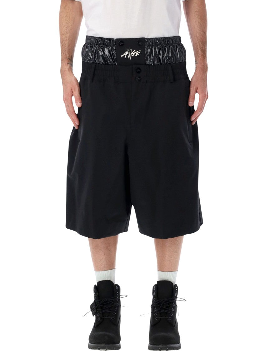 Moncler X Asap Rocky Technical Nylon Shorts With Layered Waistband