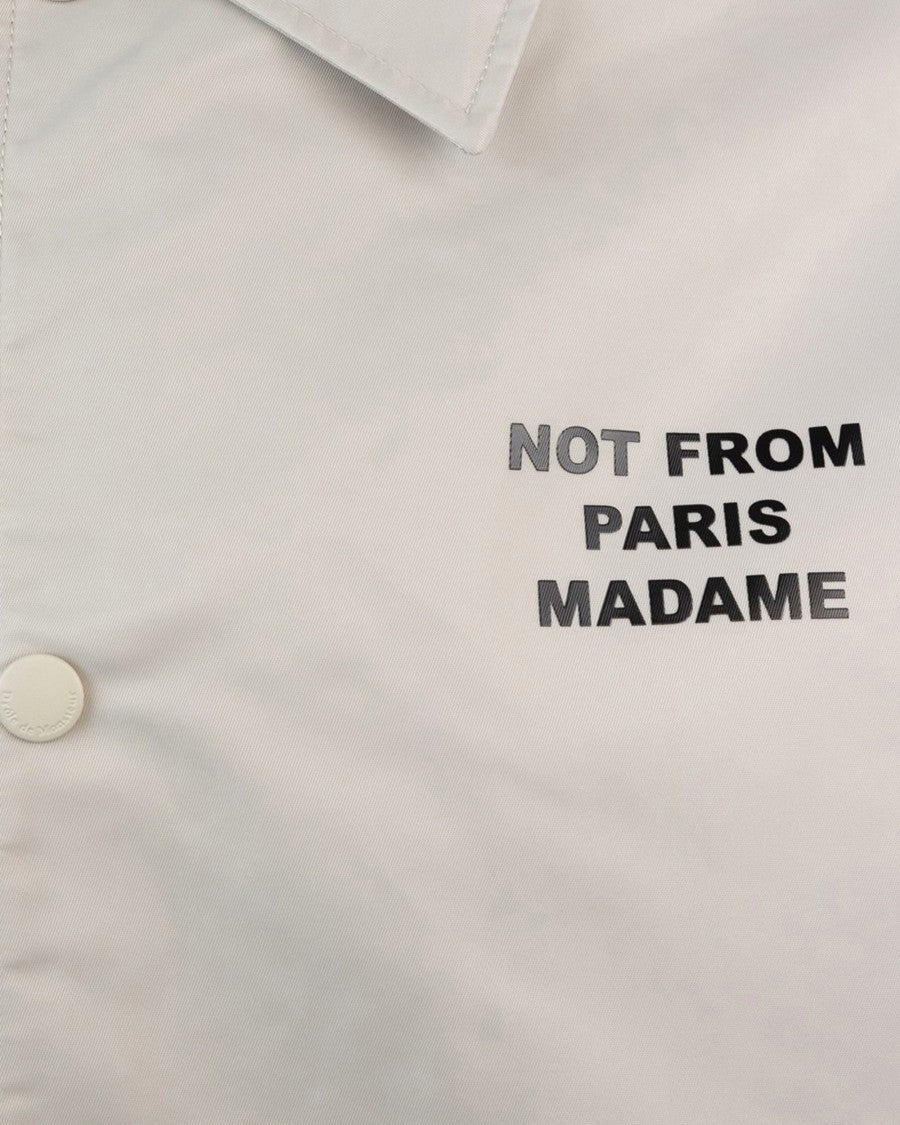 Drôle De Monsieur Lightweight Minimalist Jacket With Bold Slogan Prints