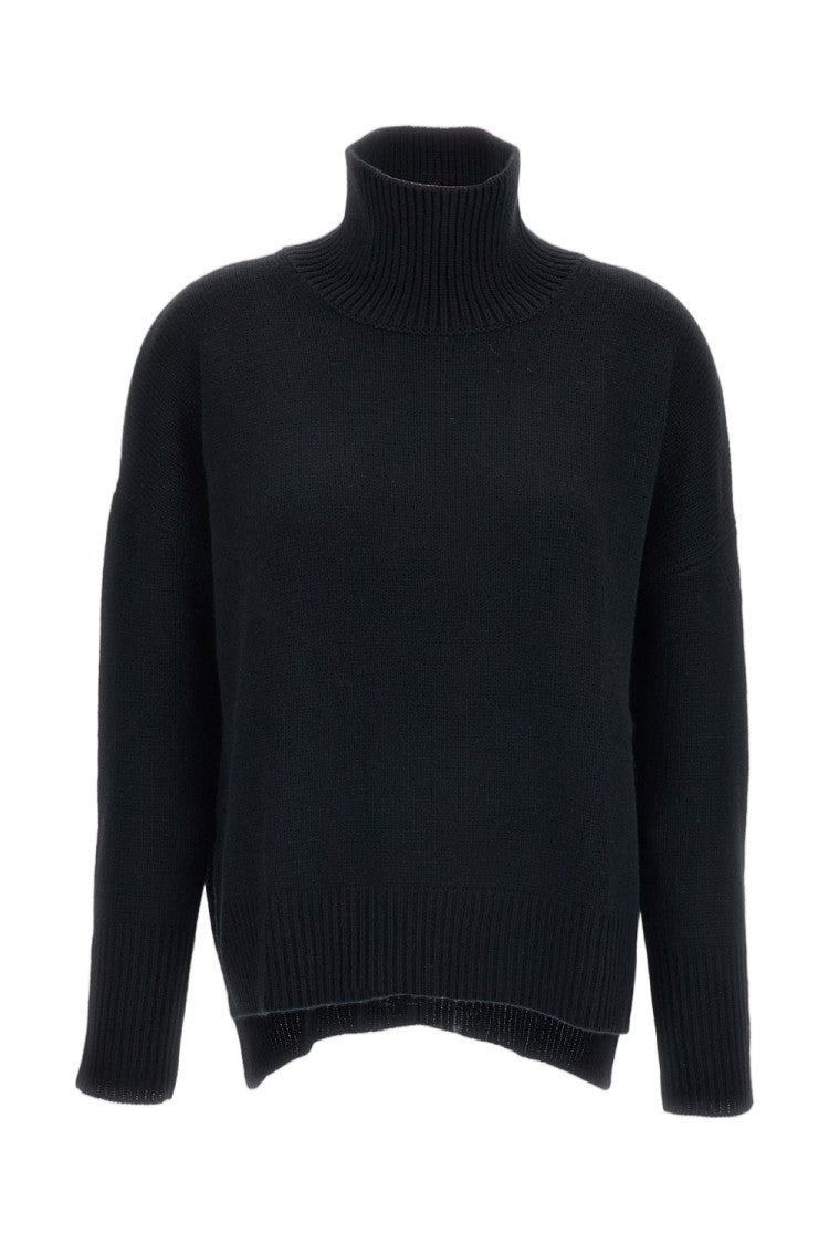 Lisa Yang Black Heidi Heavy-Knit Cashmere Turtleneck