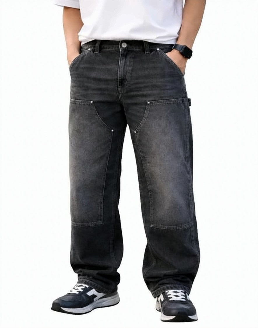 Carhartt Wip Relaxed Fit Black Denim Pants