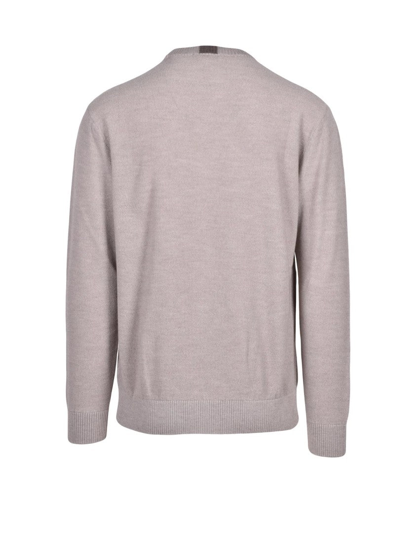 Cashmere Company P. Merino Wool Crew Neck Sweater With Minimalist Design