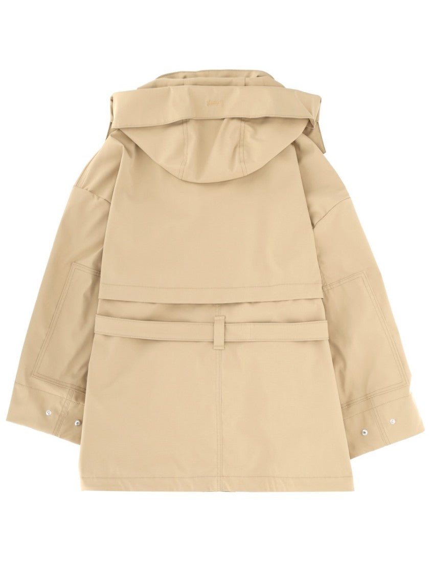 Laminar Black Polyester 2Layer Metallic Parka