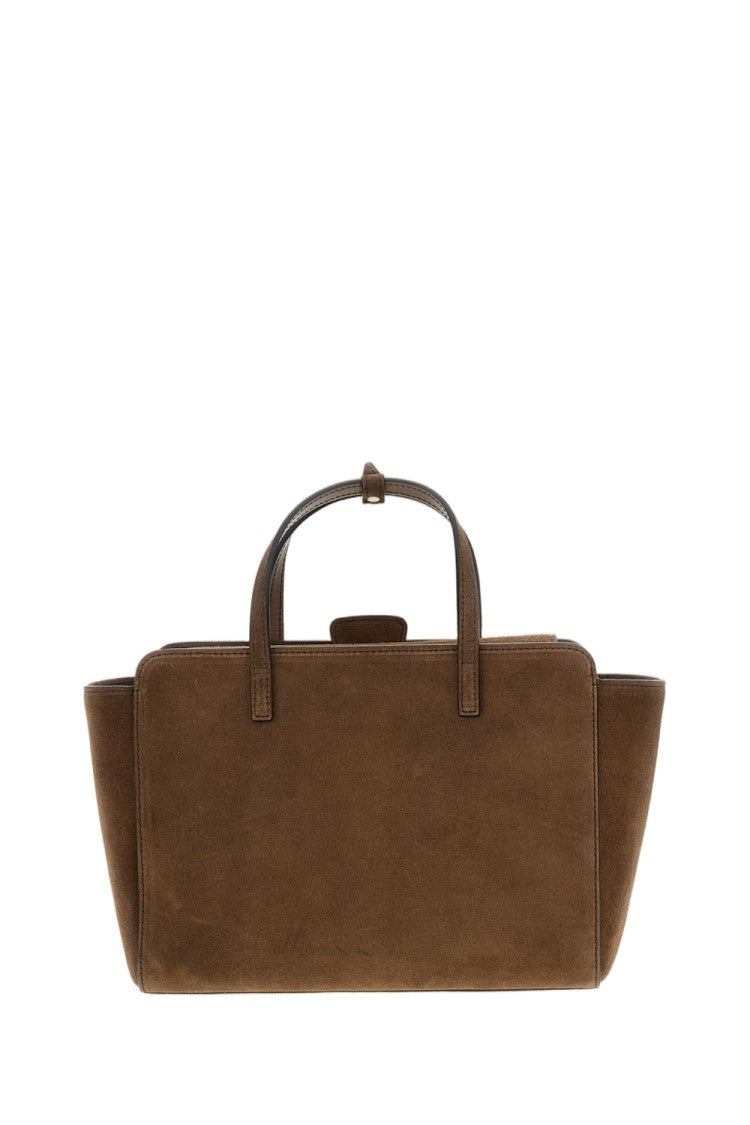 Hidesins Brown Flap M Suede Shoulder Bag