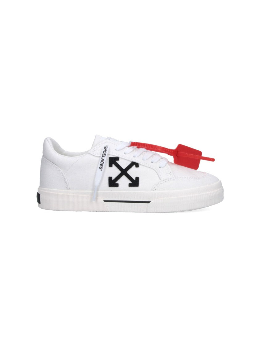Off-White White Arrow Logo Leather Sneakers