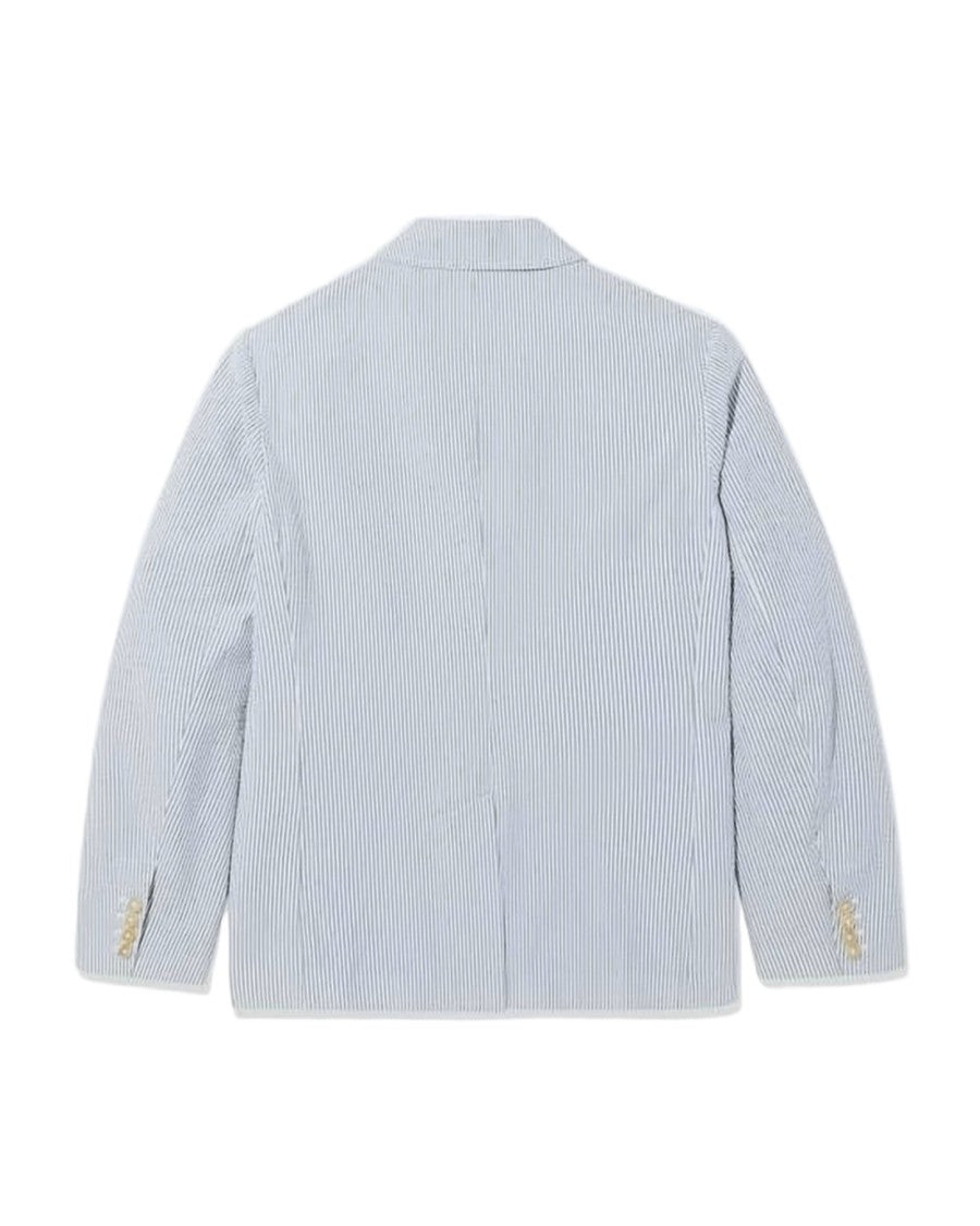 Noah Tailored Seersucker Suit Jacket With Notched Lapel