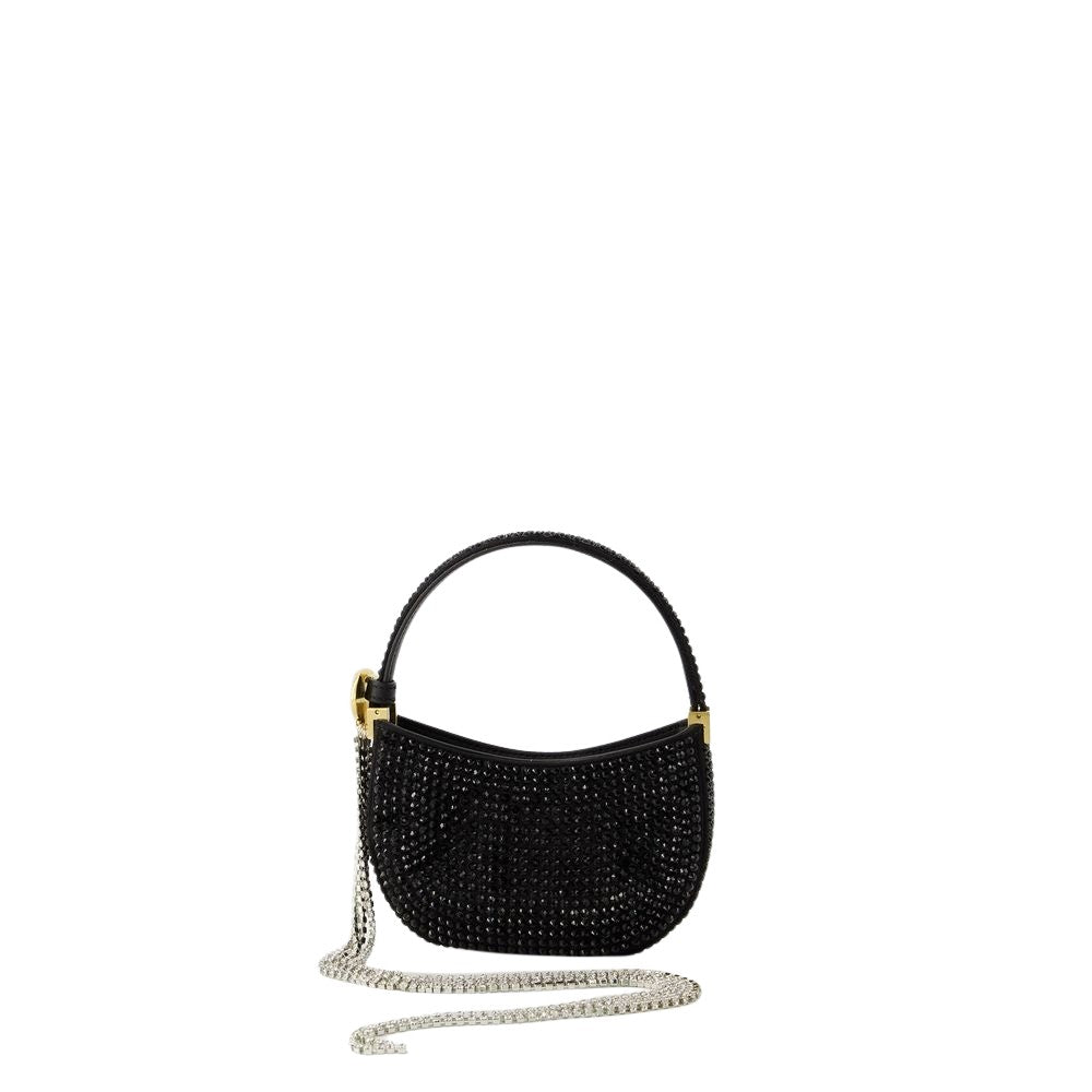 Magda Butrym Micro Vesna Crystal Hobo Bag - Cristal - Black