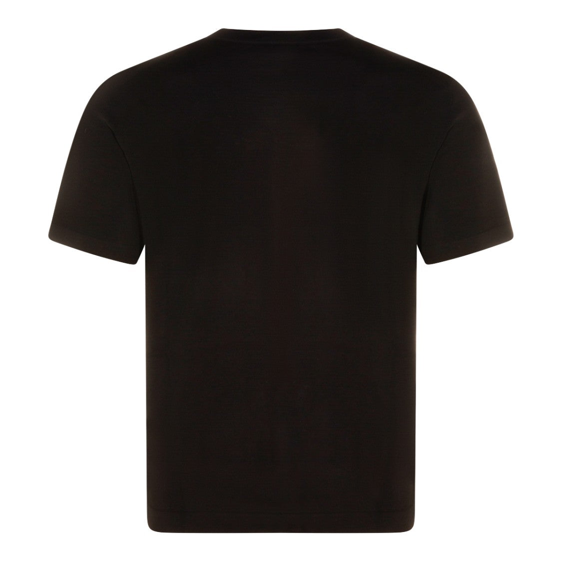 Zegna Black Cotton Crew Neck T-Shirt