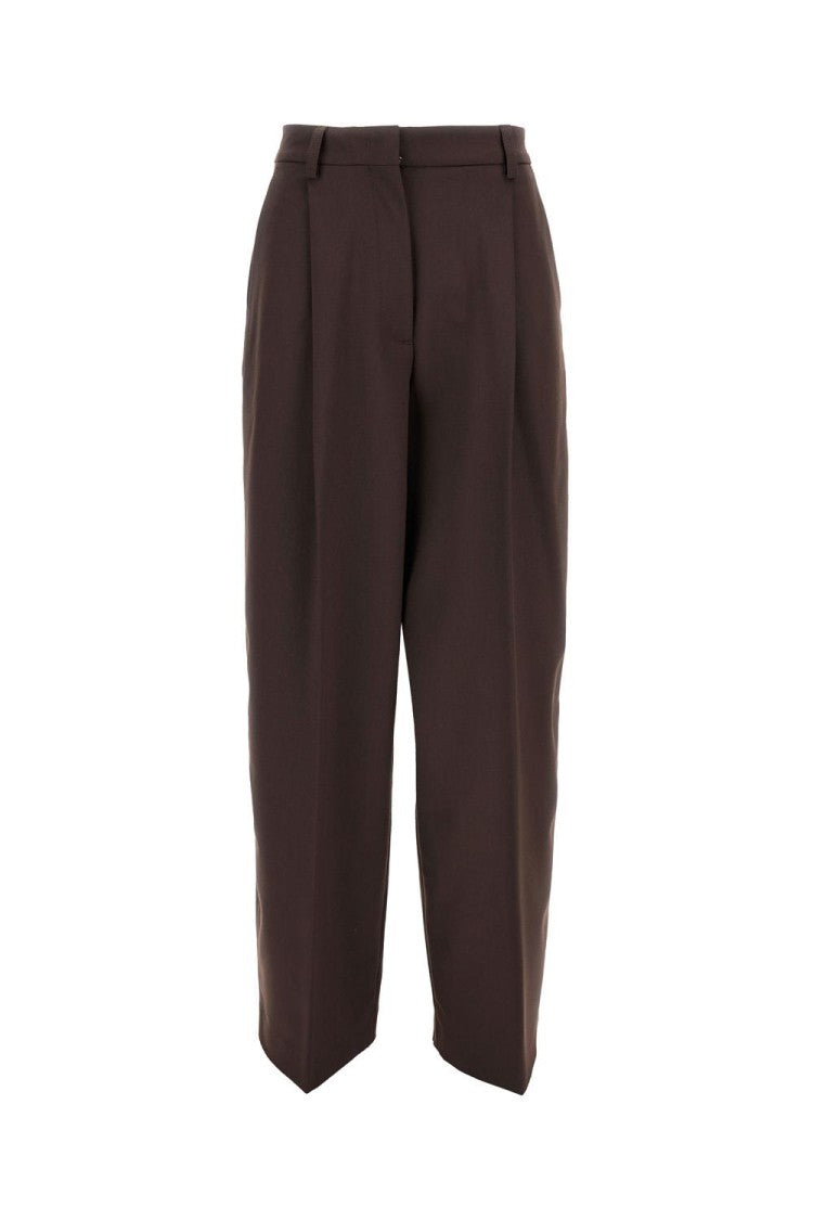 The Latest High-Waisted Brown Trousers With Relaxed Fit