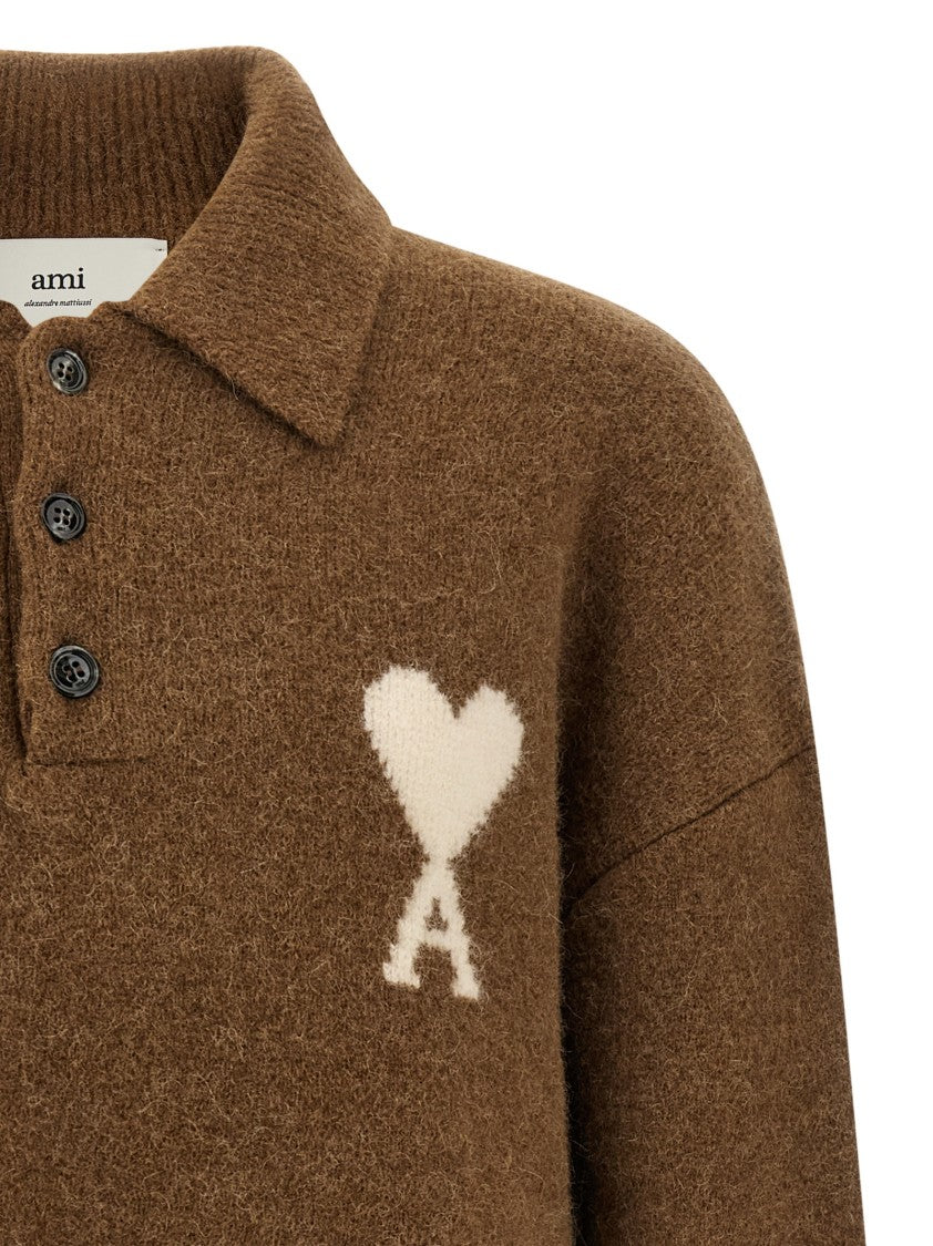 Ami Wool And Alpaca Blend Sweater