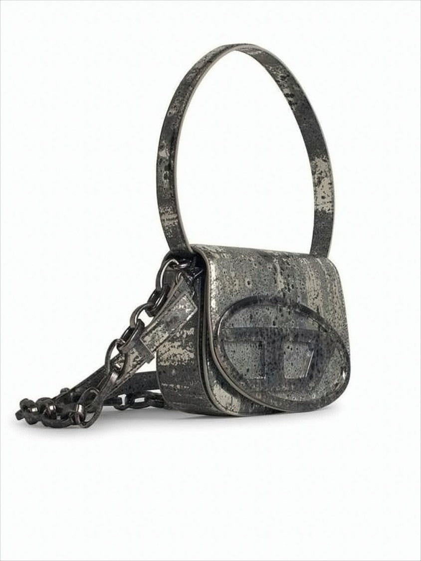 Diesel Textured Grey Shoulder Bag