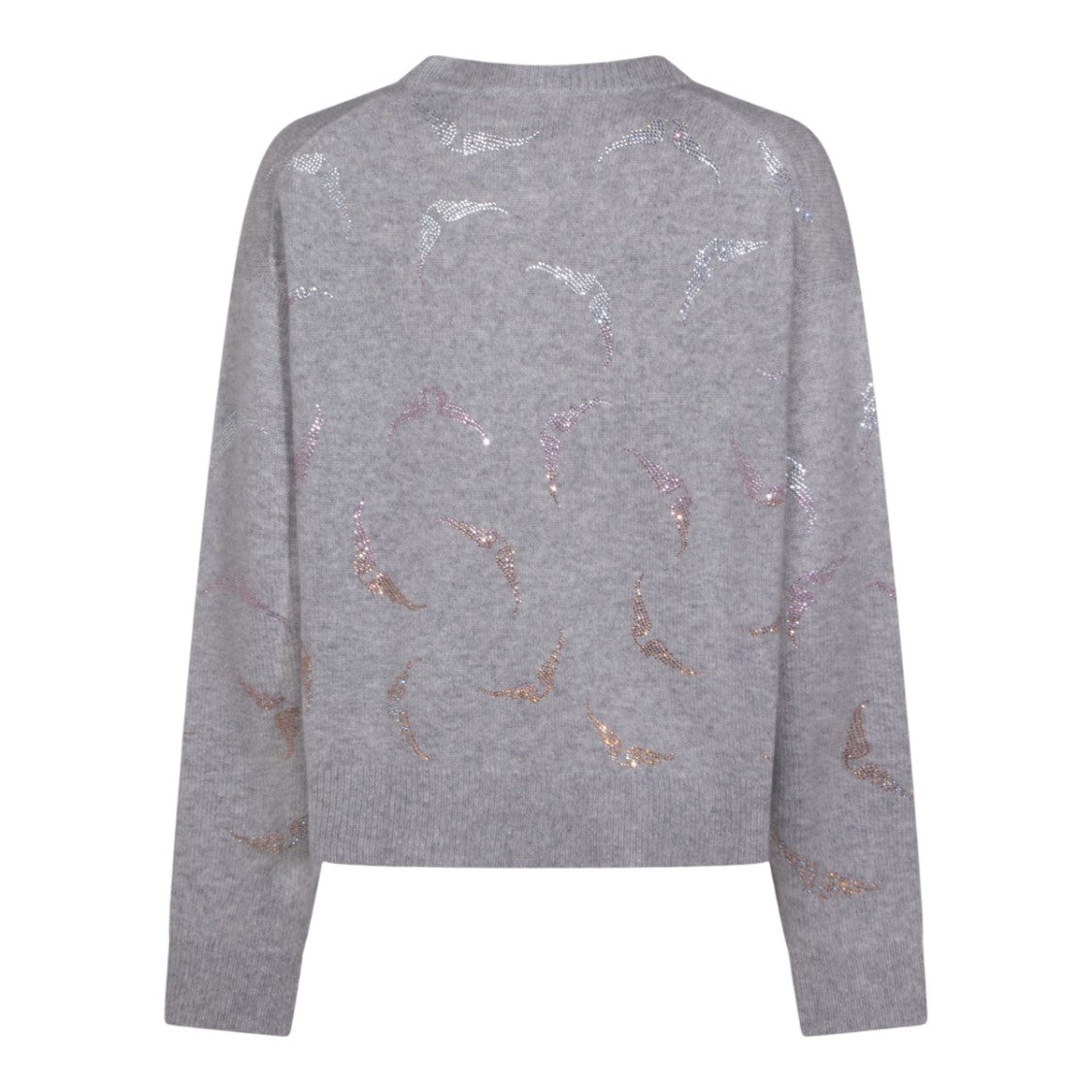 Zadig & Voltaire Classic Grey Sweater With Round Neckline And Long Sleeves