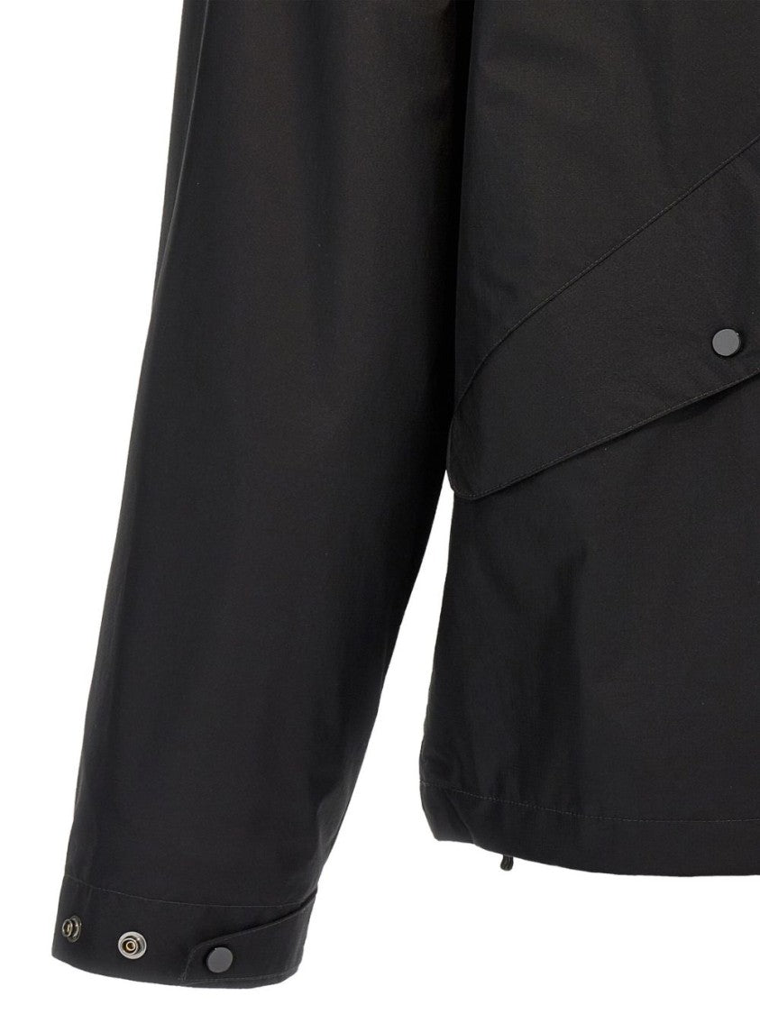 C.P. Company Black Shirt With Press-Stud Fastening And Logo Detail