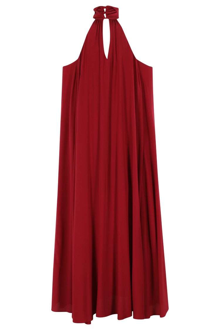 Erika Cavallini High-Collar Sleeveless Maxi Dress