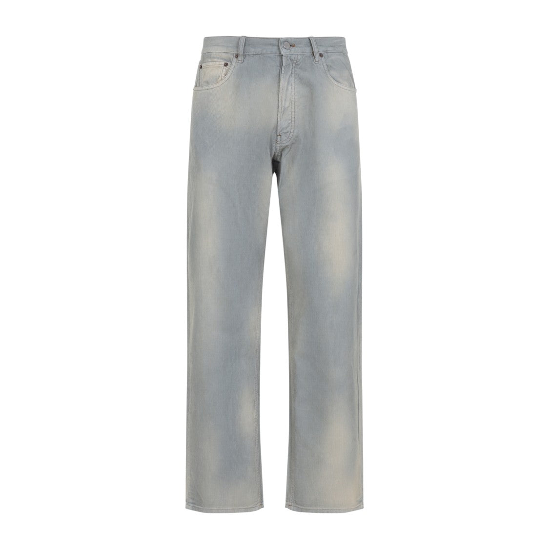 Prada Relaxed Fit Light Blue Denim Trousers