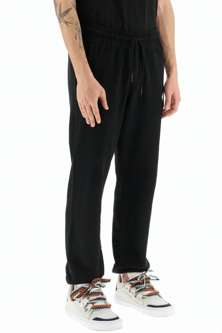 Marcelo Burlon Relaxed Fit Black Jogger Pants With Adjustable Waistband