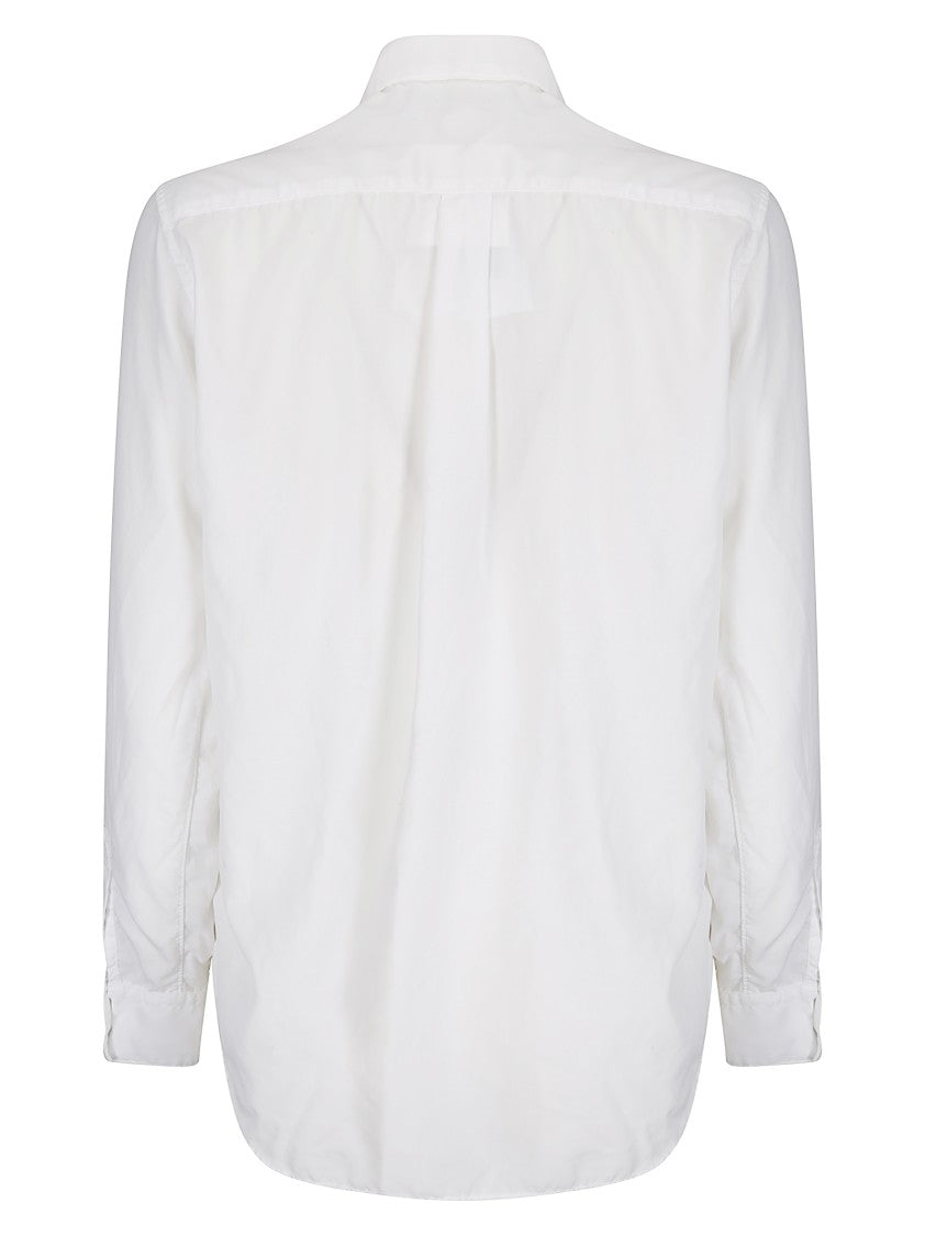 Comme Des Garçons Tailored Long-Sleeve Blouse With Subtle Sheen