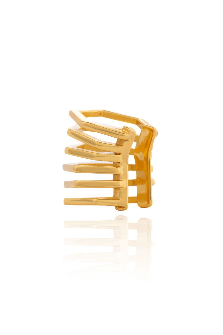 Federica Tosi Gold Ear Cuff Serena Bronze Metal Earrings