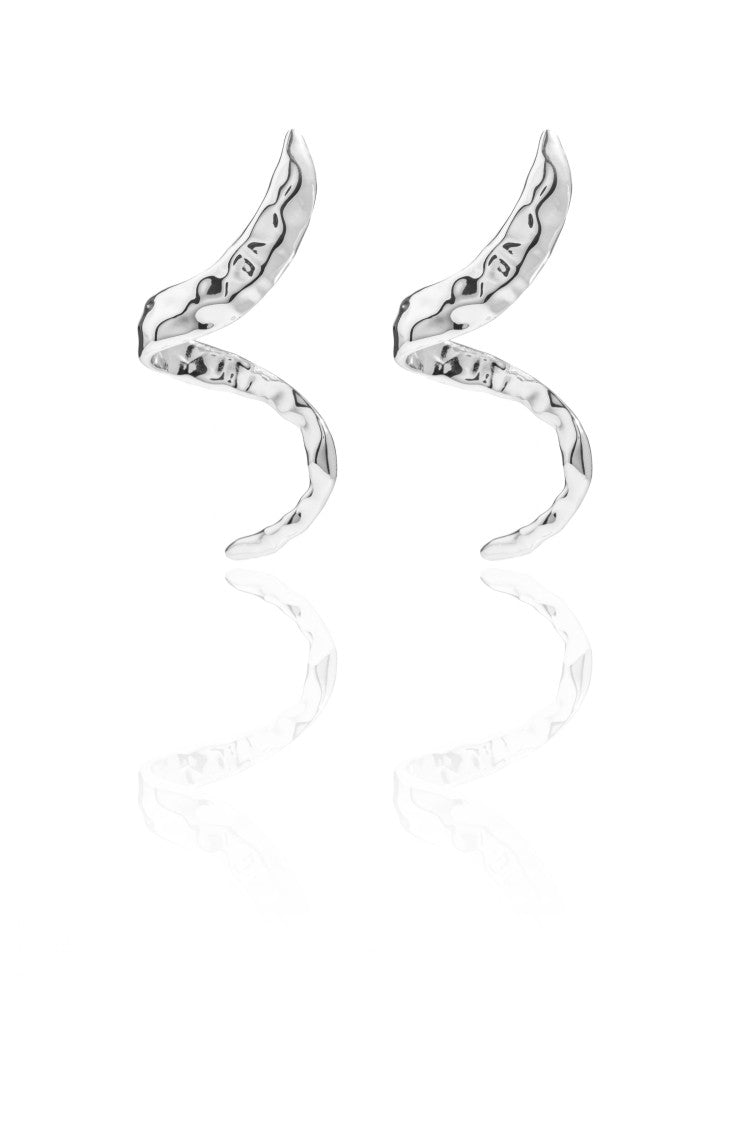 Federica Tosi Argento Snake 925 Silver Plated Gold Earrings