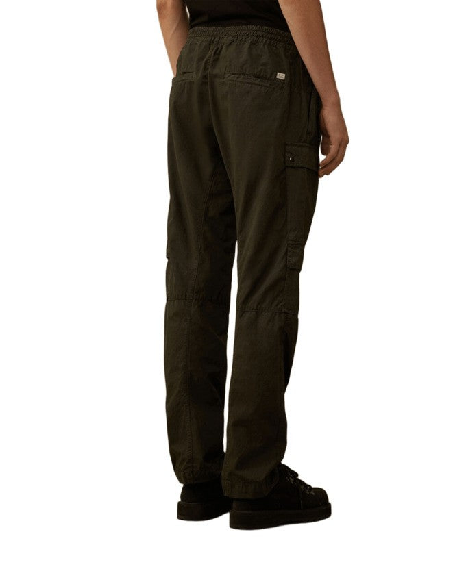C.P. Company Straight-Leg Black Cargo Pants With Adjustable Waist