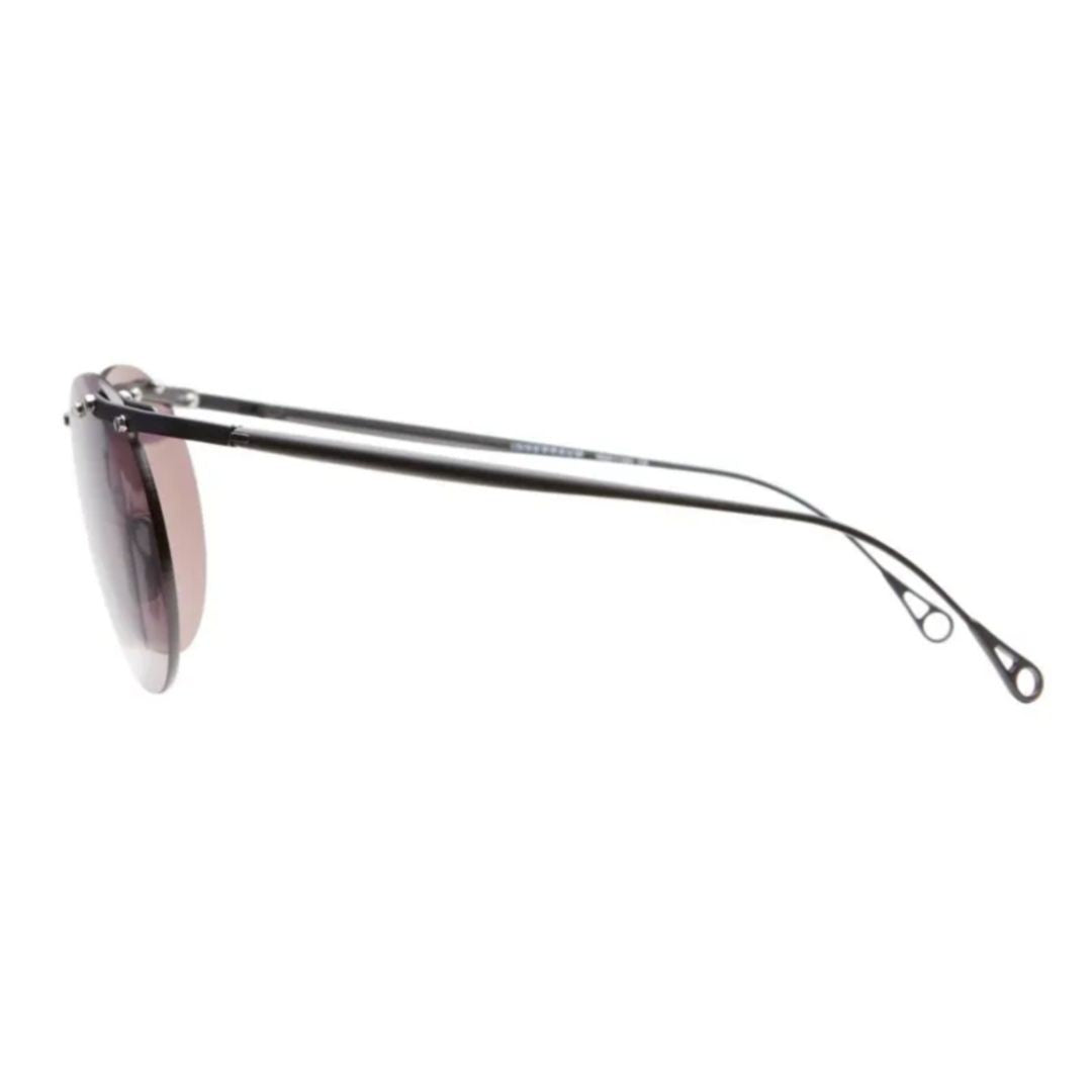 Innerraum O01 Round Dark Lens Sunglasses With Cut-Out Details