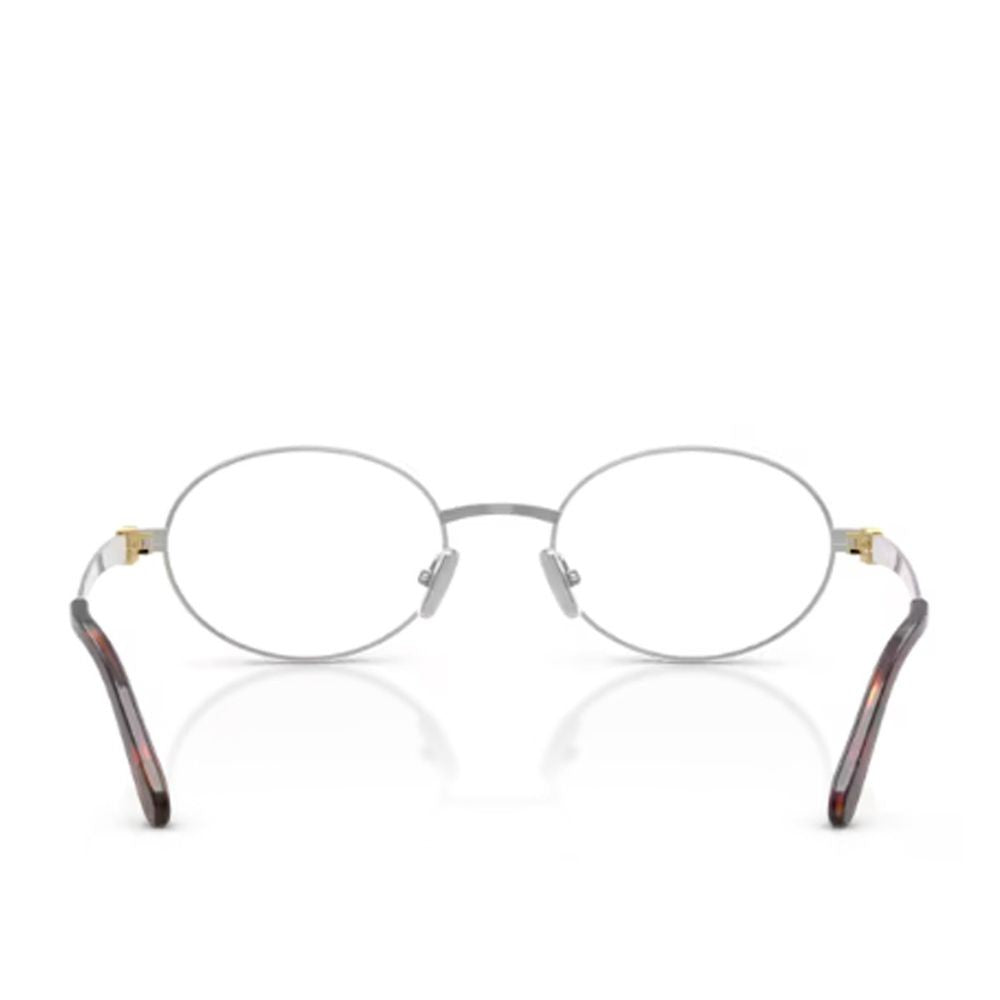 Miu Miu Slim Oval Silver-Tone Frame With Acetate Tips