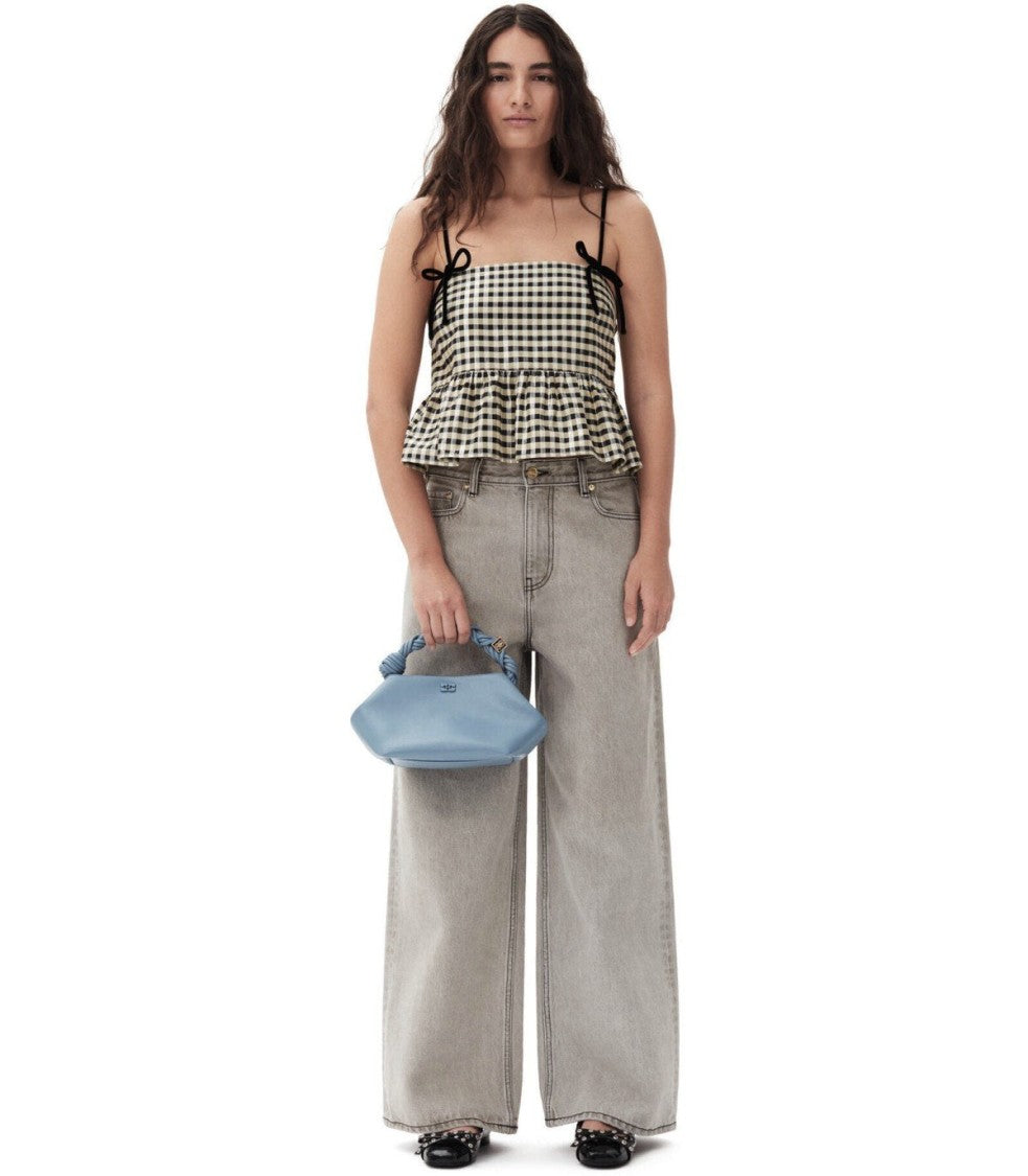 Ganni Future Grey Wide Leg Jeans