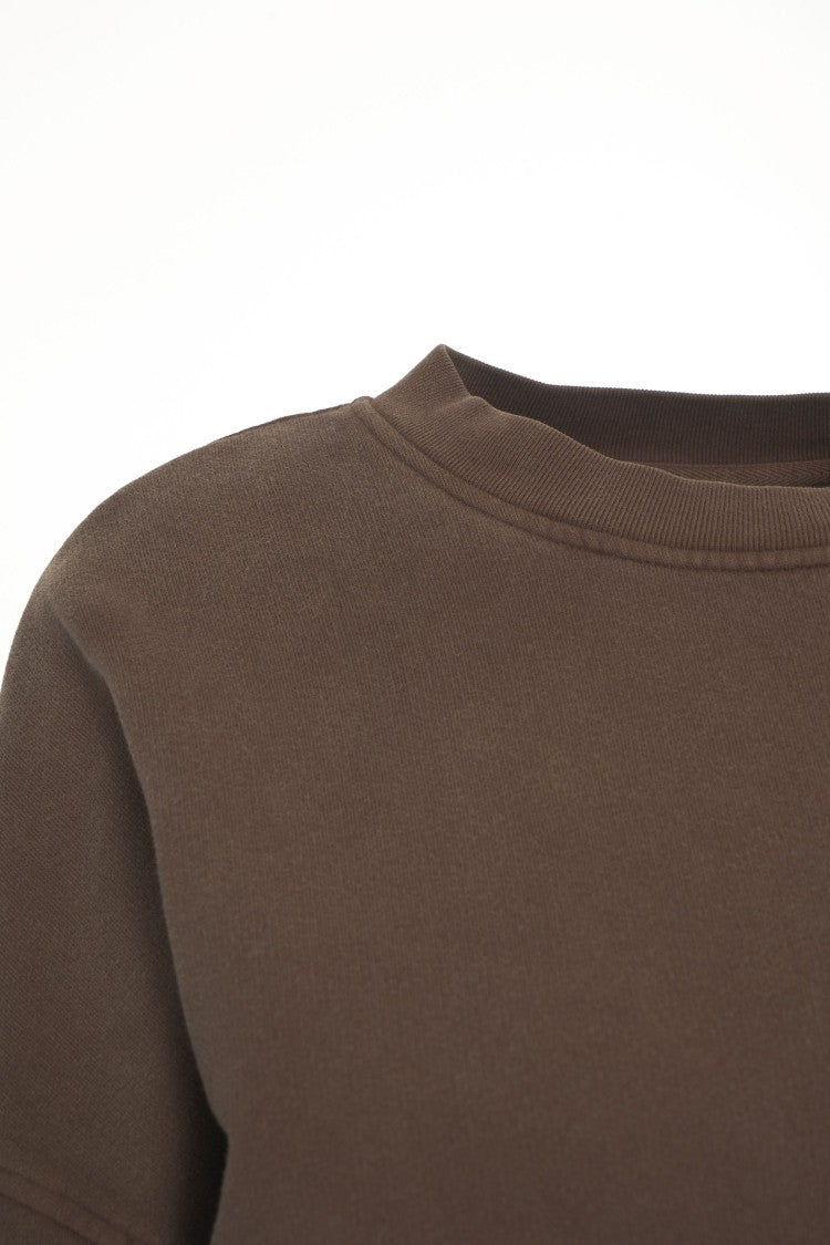 American Vintage Embroidered Logo Sweatshirt With Dropped Shoulders