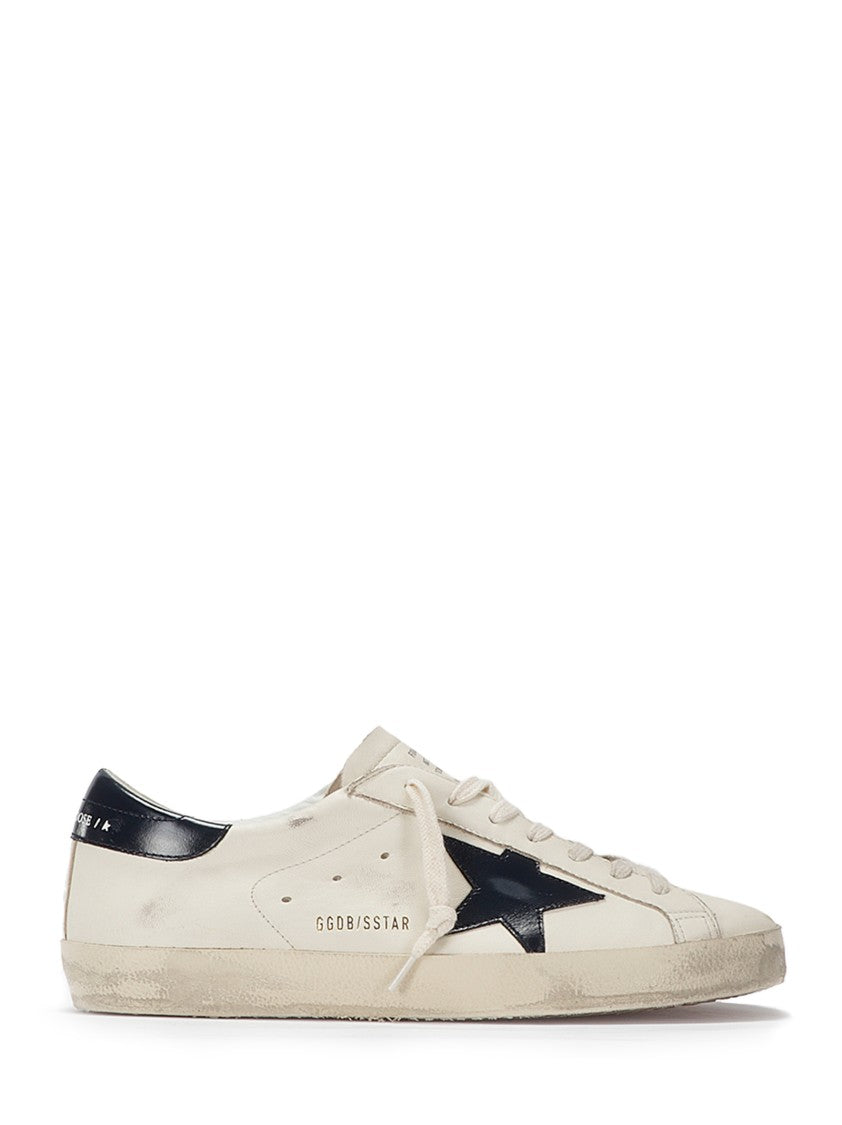 Golden Goose Distressed Low-Top Sneakers With Black Star Logo