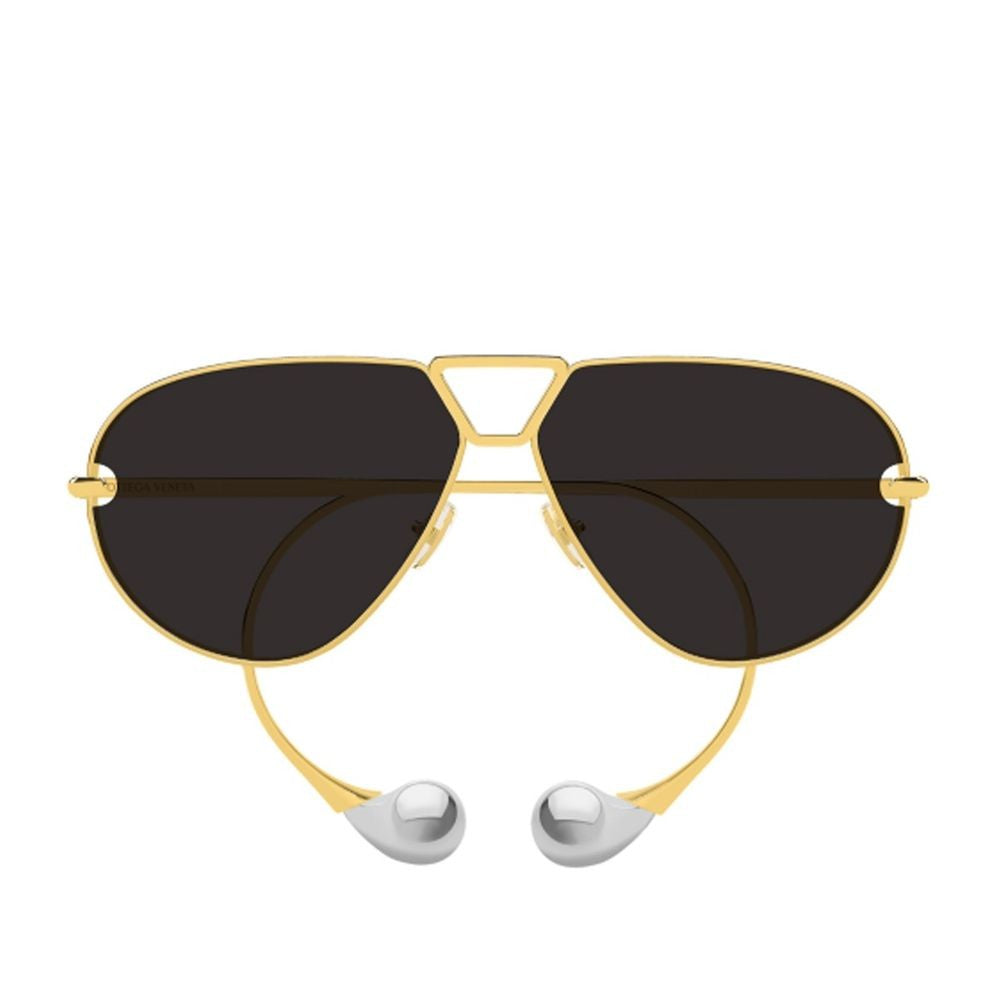 Bottega Veneta Aviator Drop Sunglasses With Sculpted Metal Frame