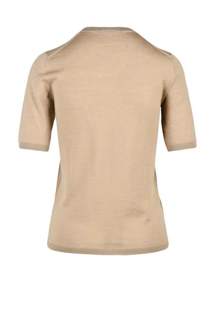 Max Mara Virgin Wool T-Shirt Knit - Brown