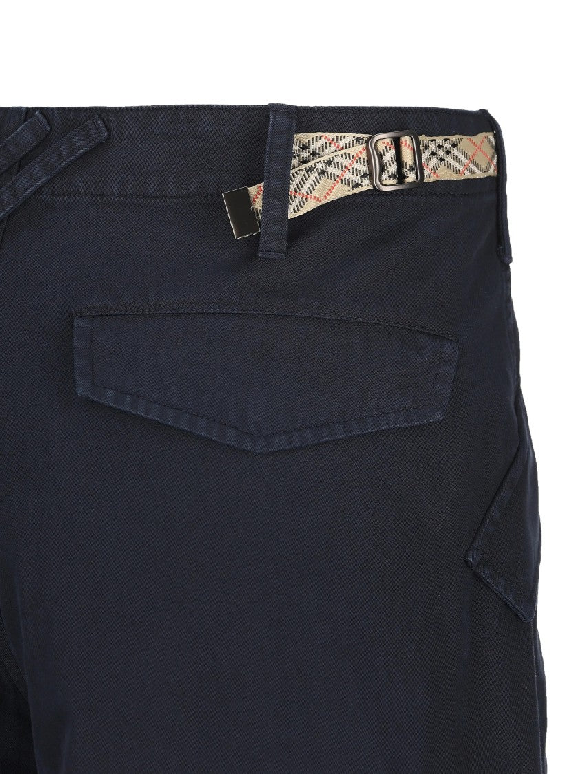 Burberry Wide-Leg Cargo Pants With Flap Pockets