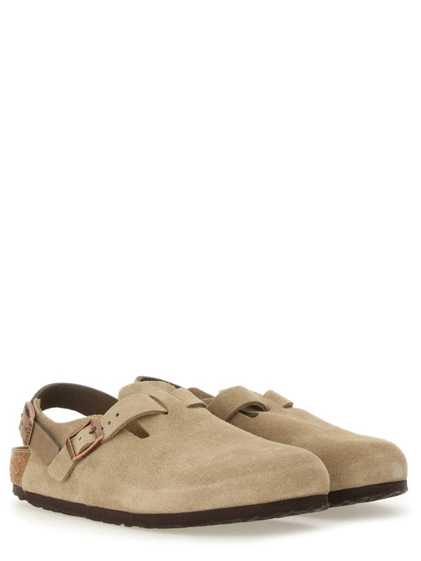 Birkenstock Narrow Fit Suede Clog With Adjustable Strap
