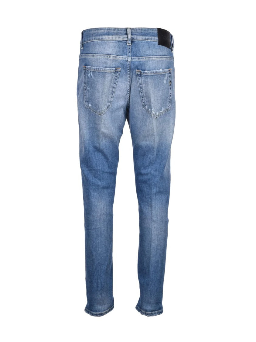 Dondup Blue Mila Carrot Fit Cotton Elastane Jeans
