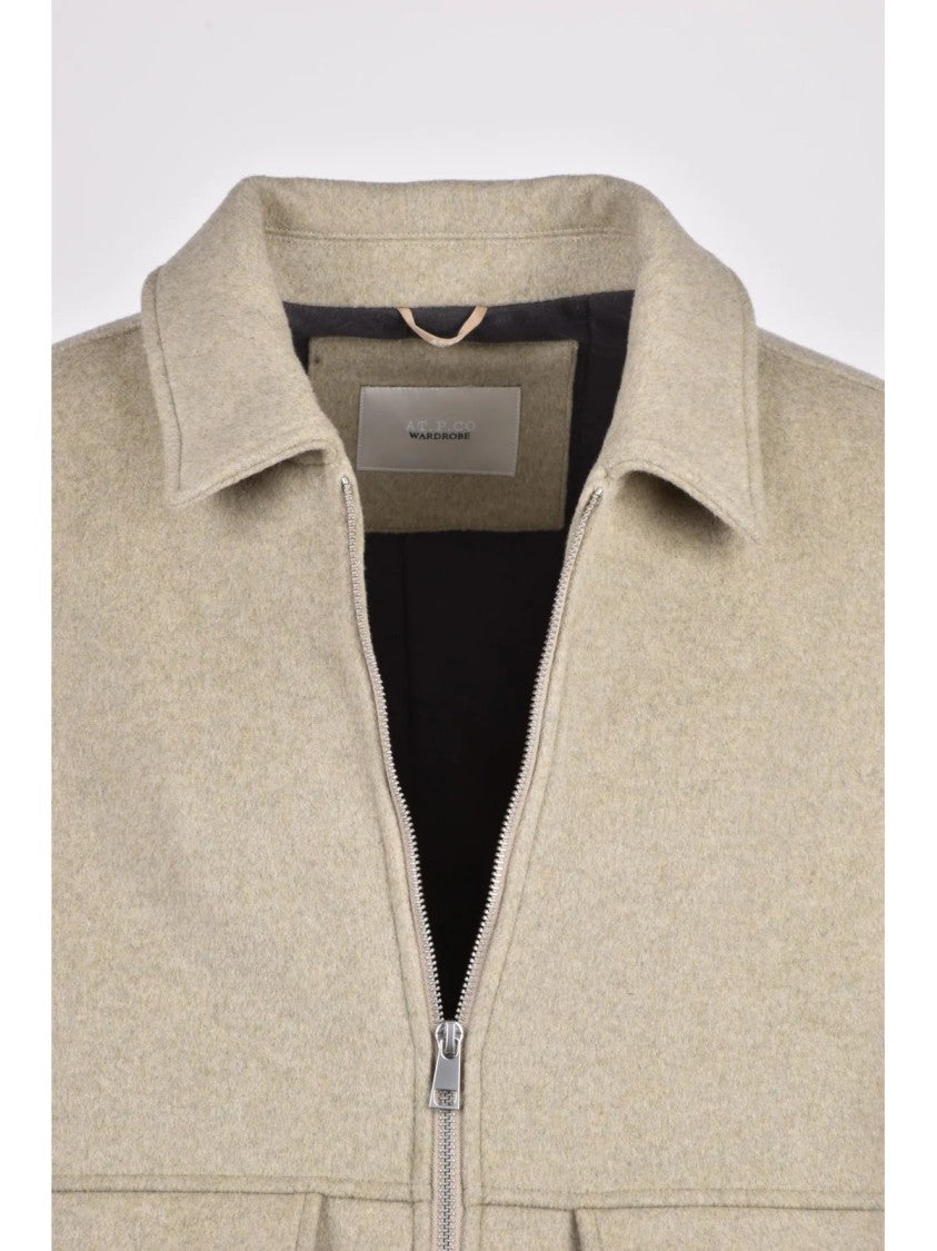 At.P.Co Wardrobe Pistachio Green Padded Wool-Blend Jacket