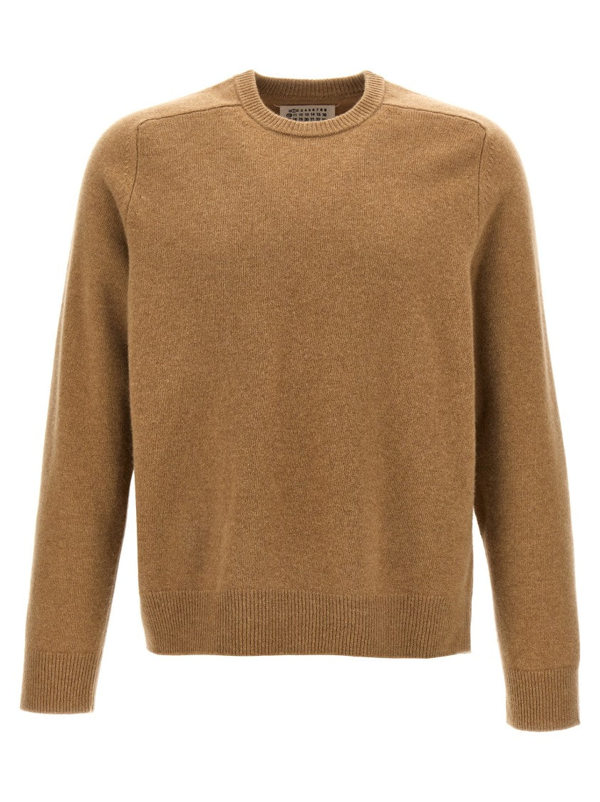 Maison Margiela Used-Effect Wool Sweater With Crew Neck