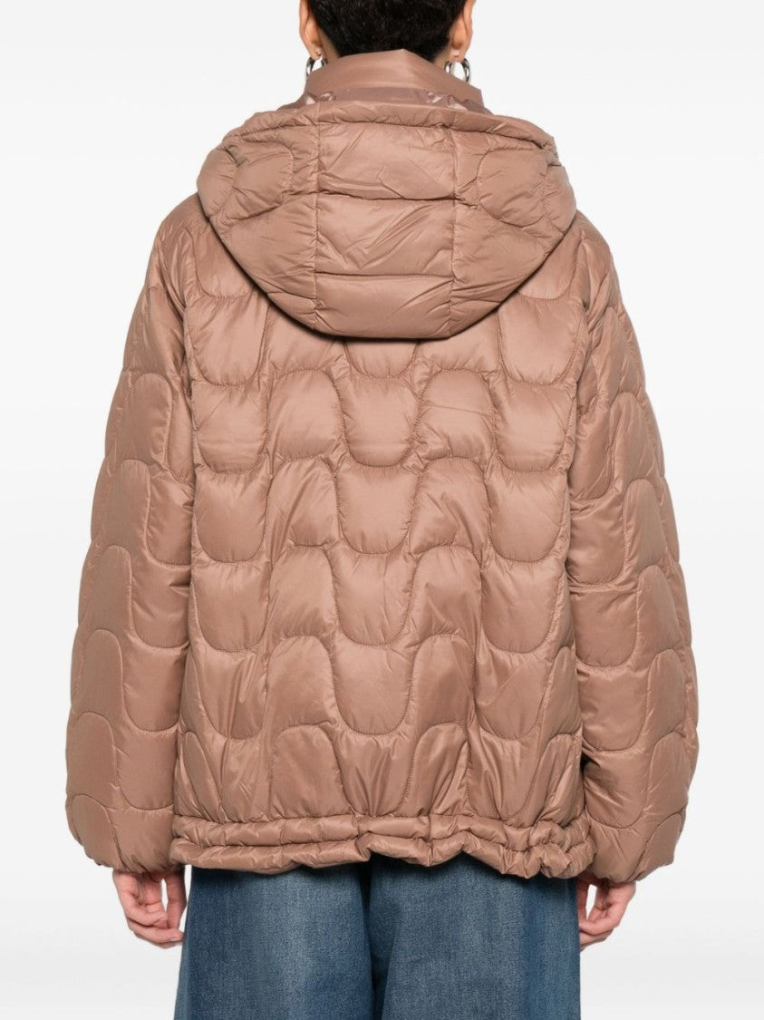 Liu Jo Quilted Brown Jacket With Hood