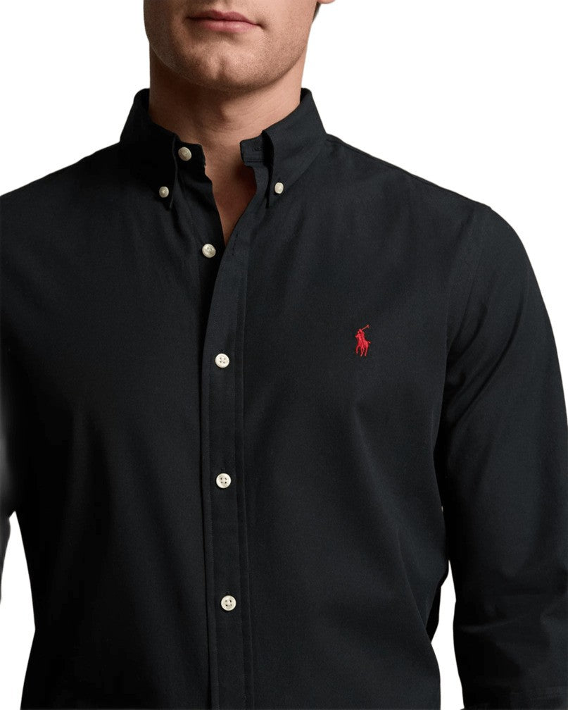 Polo Ralph Lauren Polo Black Shirt With Button-Down Collar